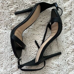 Anne Michelle Black Strappy Heels